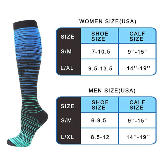 1/3 Pairs Compression Socks Men Stockings Best Medical Nursing Hiking Travel Flight Sox Running Fitness Varicose Veins Pregnancy