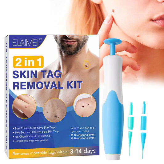 1 Set Auto Skin Tag Remover 2-8mm Band Painless Mole Wart Skin Tag Removal Pen Wart Dot Corn Treatments Body Facial Beauty Tool