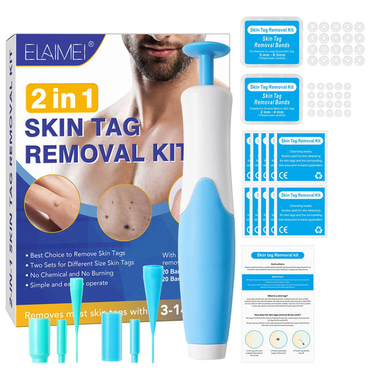 1 Set Auto Skin Tag Remover 2-8mm Band Painless Mole Wart Skin Tag Removal Pen Wart Dot Corn Treatments Body Facial Beauty Tool